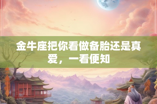 金牛座把你看做备胎还是真爱，一看便知