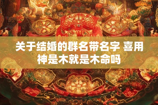 关于结婚的群名带名字 喜用神是木就是木命吗