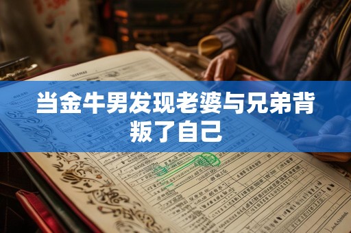 当金牛男发现老婆与兄弟背叛了自己