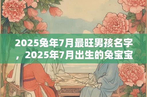 详细阅读:2025兔年7月最旺男孩名字,2025年7月出生的兔宝宝起名 2025兔年7月最旺男孩名字,2025年7月出生的兔宝宝起名