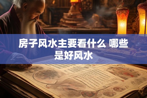 房子风水主要看什么 哪些是好风水