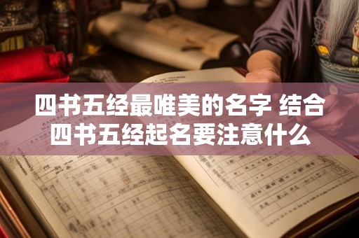 四书五经最唯美的名字 结合四书五经起名要注意什么