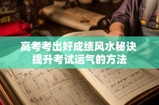 高考考出好成绩风水秘诀 提升考试运气的方法