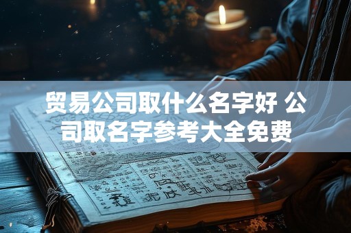 贸易公司取什么名字好 公司取名字参考大全免费