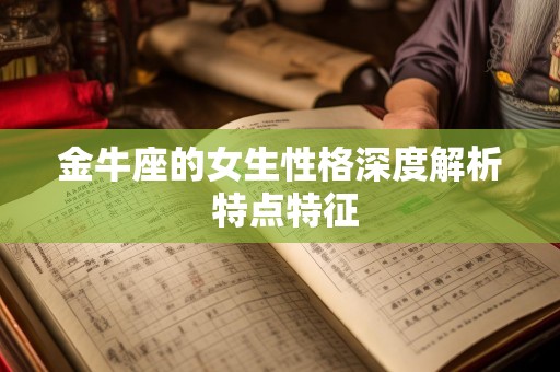 金牛座的女生性格深度解析 特点特征