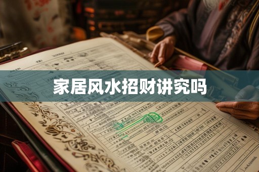 家居风水招财讲究吗