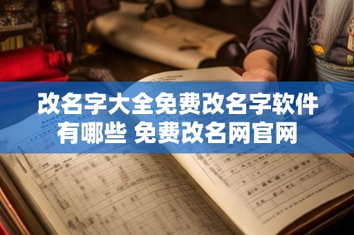 改名字大全免费改名字软件有哪些 免费改名网官网