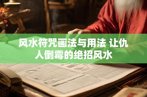 风水符咒画法与用法 让仇人倒霉的绝招风水