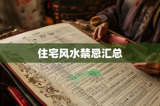 住宅风水禁忌汇总