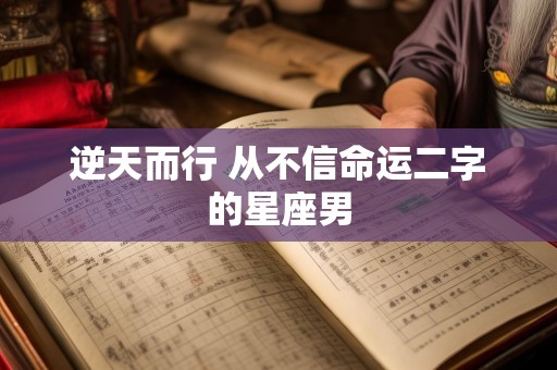 逆天而行 从不信命运二字的星座男