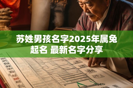 苏姓男孩名字2025年属兔起名 最新名字分享