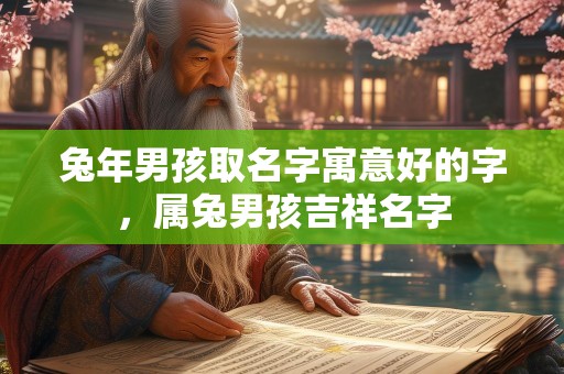 兔年男孩取名字寓意好的字，属兔男孩吉祥名字