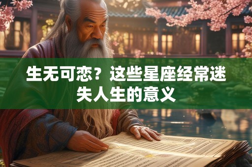 生无可恋？这些星座经常迷失人生的意义