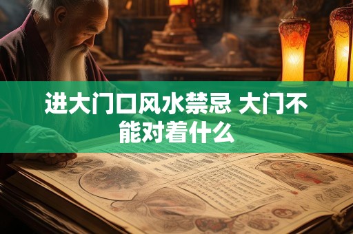 进大门口风水禁忌 大门不能对着什么