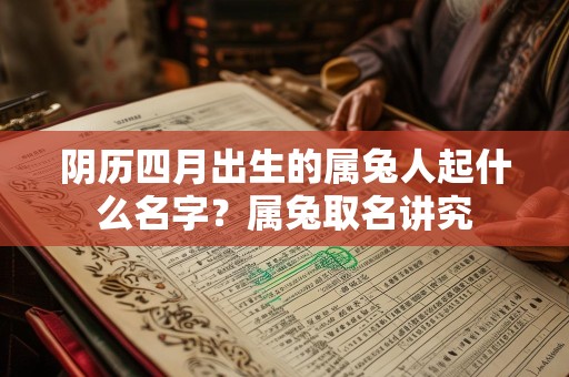 阴历四月出生的属兔人起什么名字？属兔取名讲究