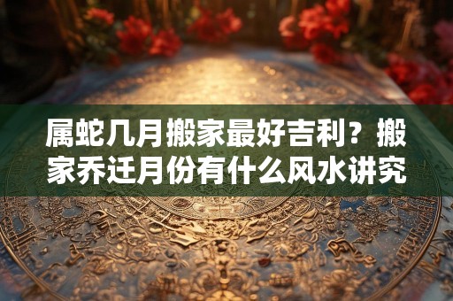 属蛇几月搬家最好吉利？搬家乔迁月份有什么风水讲究