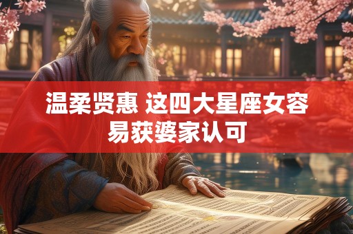 温柔贤惠 这四大星座女容易获婆家认可