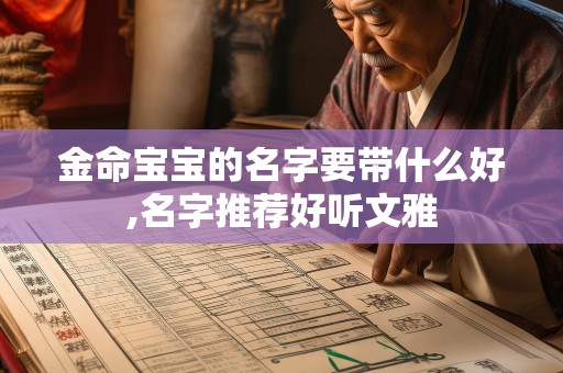 金命宝宝的名字要带什么好,名字推荐好听文雅