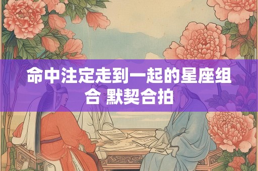 命中注定走到一起的星座组合 默契合拍