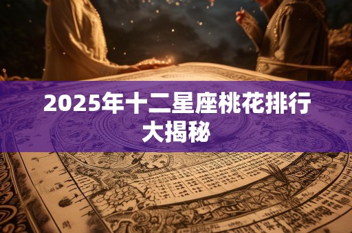 2025年十二星座桃花排行大揭秘