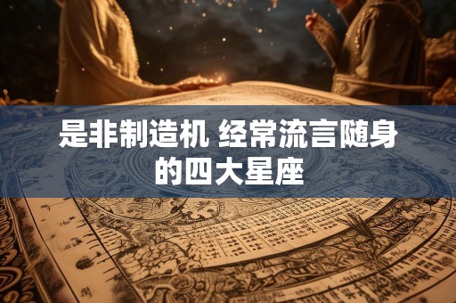 是非制造机 经常流言随身的四大星座