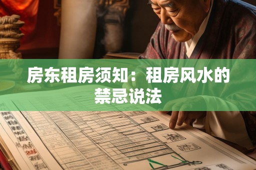 房东租房须知：租房风水的禁忌说法