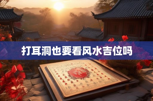 打耳洞也要看风水吉位吗