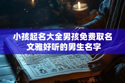 小孩起名大全男孩免费取名 文雅好听的男生名字