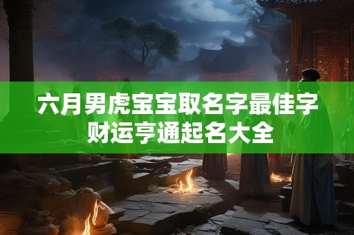 六月男虎宝宝取名字最佳字 财运亨通起名大全