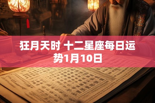 狂月天时 十二星座每日运势1月10日