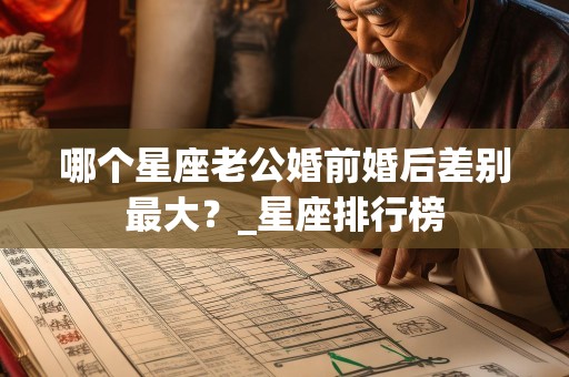 哪个星座老公婚前婚后差别最大？_星座排行榜