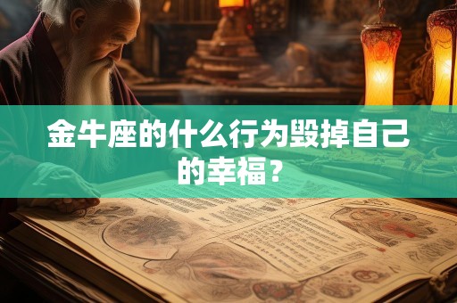 金牛座的什么行为毁掉自己的幸福？