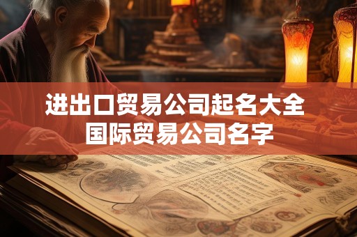 进出口贸易公司起名大全 国际贸易公司名字