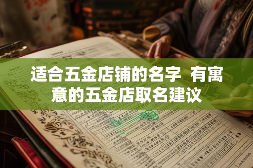 适合五金店铺的名字  有寓意的五金店取名建议