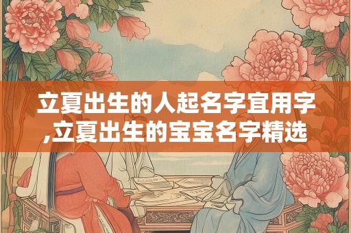 立夏出生的人起名字宜用字,立夏出生的宝宝名字精选