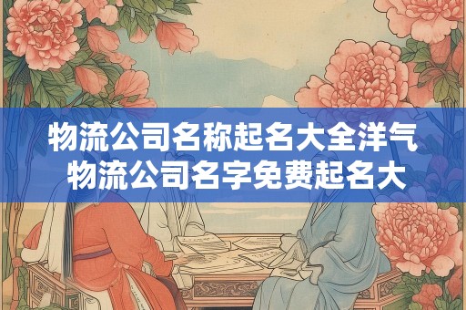 物流公司名称起名大全洋气 物流公司名字免费起名大全