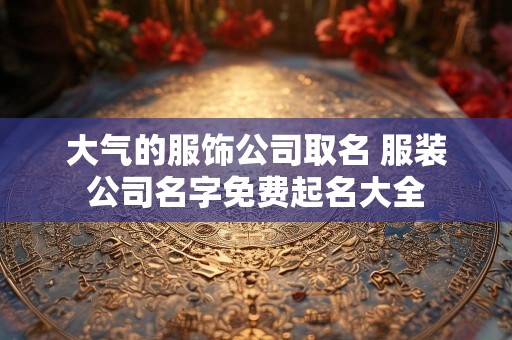 大气的服饰公司取名 服装公司名字免费起名大全