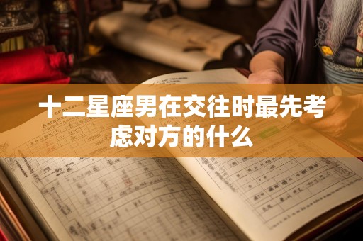 十二星座男在交往时最先考虑对方的什么
