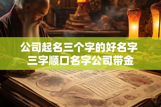 公司起名三个字的好名字 三字顺口名字公司带金