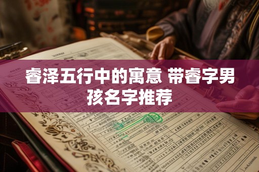 睿泽五行中的寓意 带睿字男孩名字推荐