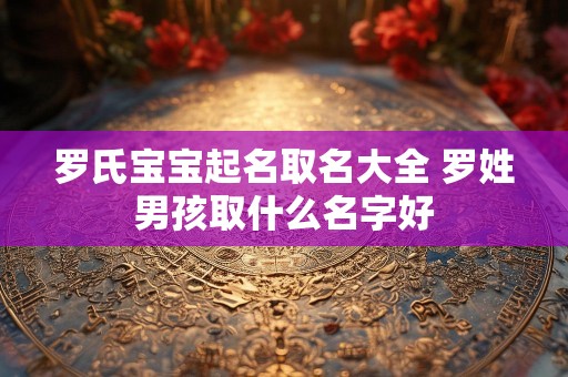 罗氏宝宝起名取名大全 罗姓男孩取什么名字好