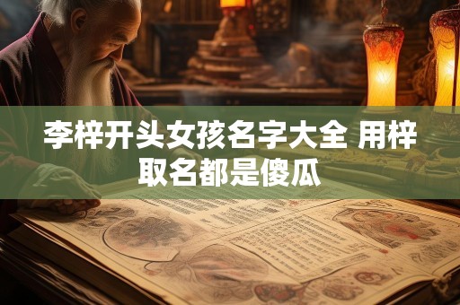 李梓开头女孩名字大全 用梓取名都是傻瓜