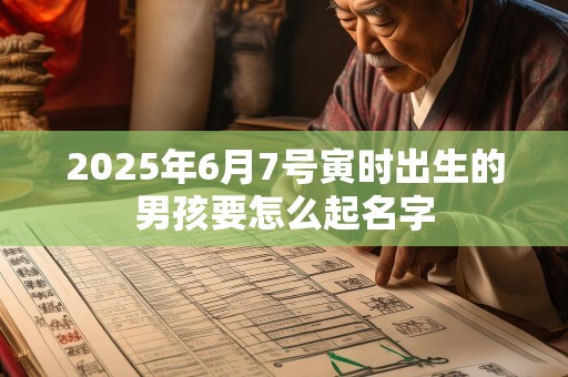 2025年6月7号寅时出生的男孩要怎么起名字