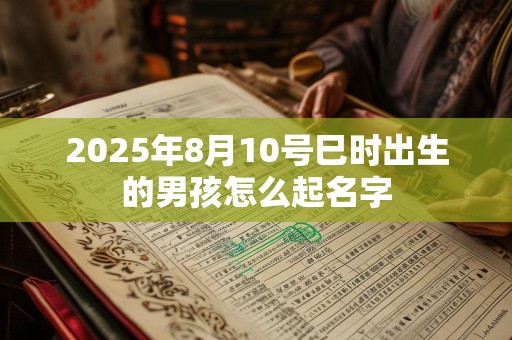 2025年8月10号巳时出生的男孩怎么起名字