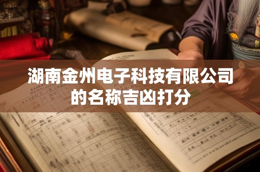湖南金州电子科技有限公司的名称吉凶打分