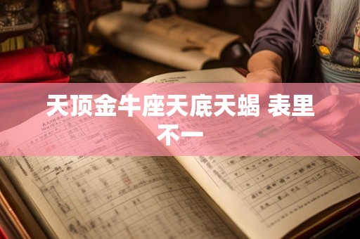 天顶金牛座天底天蝎 表里不一