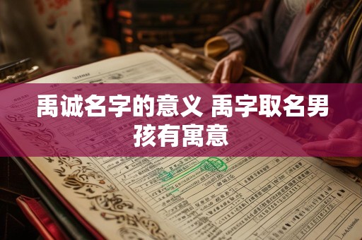 禹诚名字的意义 禹字取名男孩有寓意