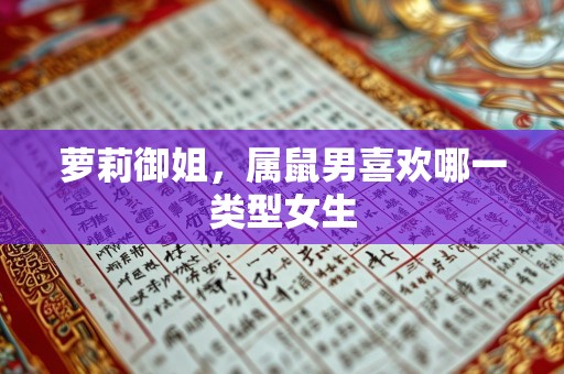 萝莉御姐，属鼠男喜欢哪一类型女生