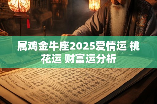 属鸡金牛座2025爱情运 桃花运 财富运分析