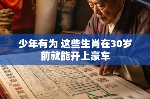 少年有为 这些生肖在30岁前就能开上豪车